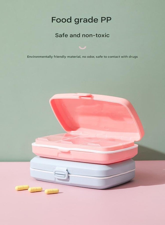 Shrux Rectangular Pill Medicine Organizer Storage Box with 6 Compartments - Moisture Proof, BPA free Plastic Material, Ideal for Travel, Pocket, Purse, Daily Pill Case, Portable Medicine Vitamin Holder Container - Image 2